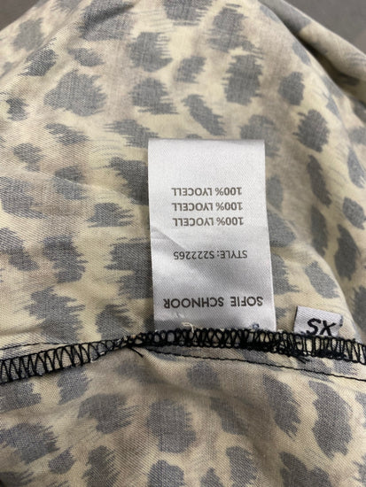 Fabulous Sofie Schnoor Jumpsuit UK XS Leopard Print brown zip JM478