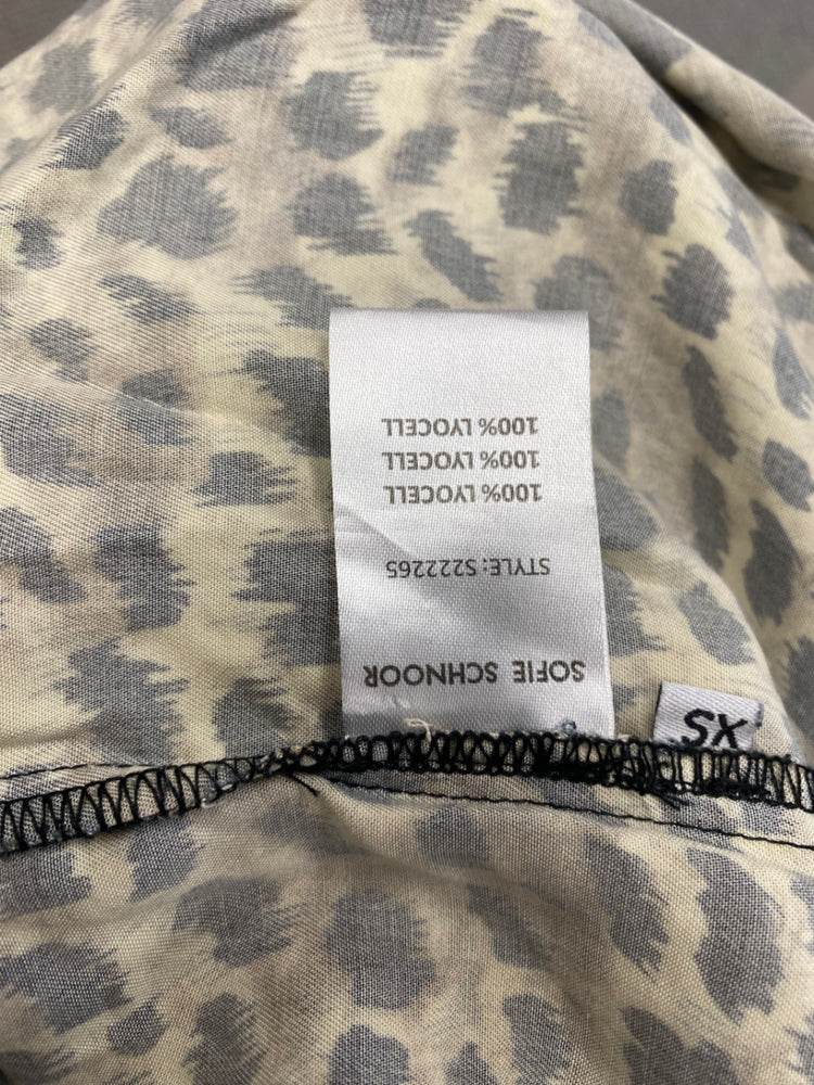 Fabulous Sofie Schnoor Jumpsuit UK XS Leopard Print brown zip JM478