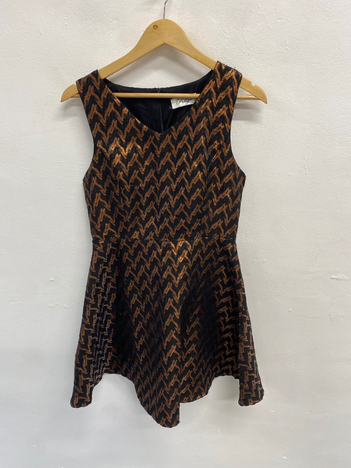 Fabulous Madame rage Dress UK 10 Black bronze JM478