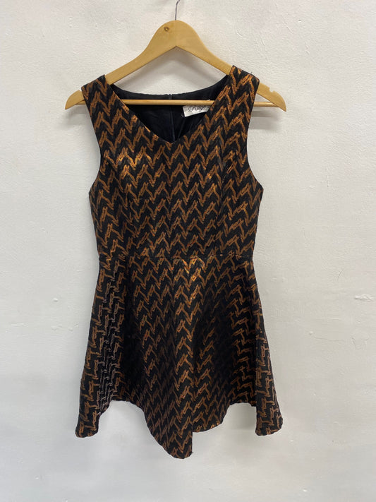 Fabulous Madame rage Dress UK 10 Black bronze JM478
