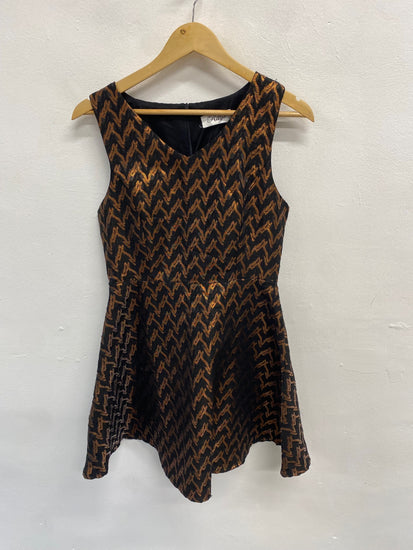 Fabulous Madame rage Dress UK 10 Black bronze JM478