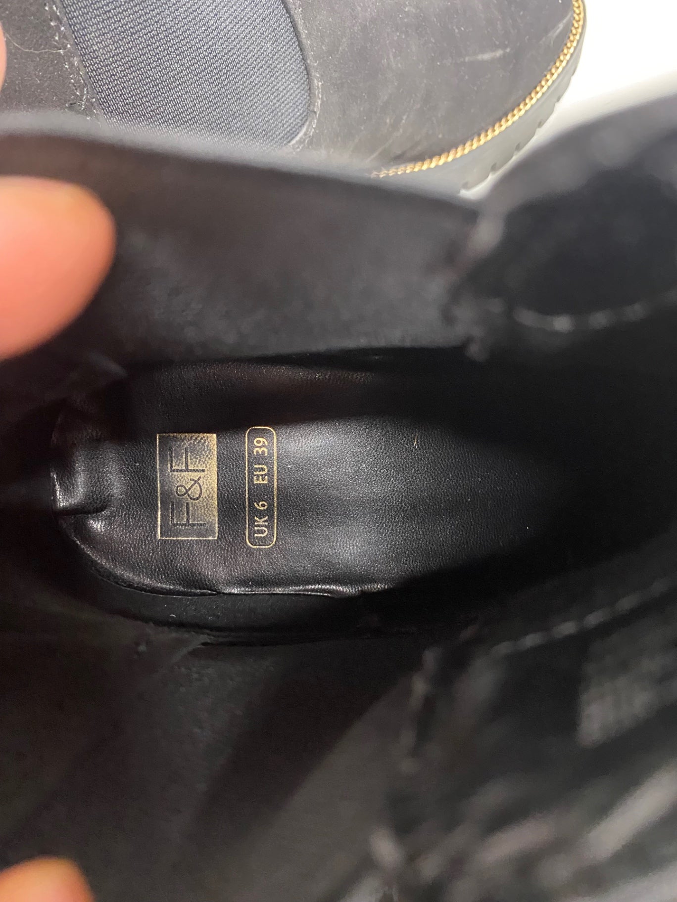 Fabulous F&F chunky ankle Boots UK6 Black MS479