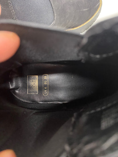 Fabulous F&F chunky ankle Boots UK6 Black MS479