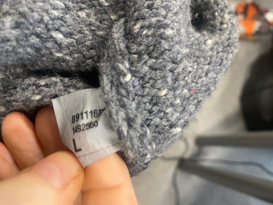 Fabulous John Lewis chunky Merino knit Sweater UkL Dark Grey JM478