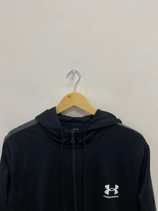 Fabulous Under Armour Hoodie UK L Black zip JM478