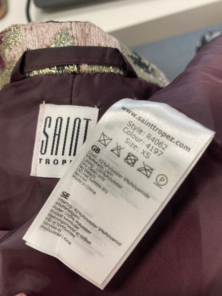 Fabulous Saint Tropez crop Blazer UK XS Multicolor metallic JM478