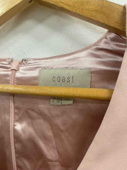 Fabulous Coast Caped lace Jumpsuit UK14 Pink blush Party Occasion MS479