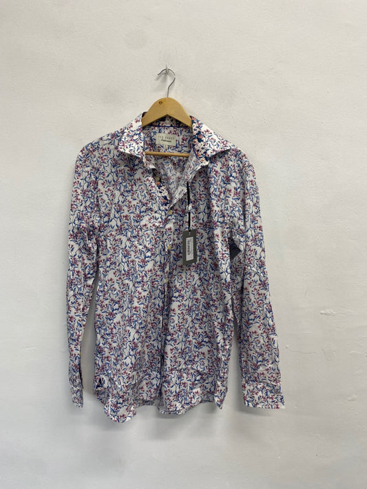 Fabulous Ted Baker Shirt UK 16 Pink blue floral jalapen KG480