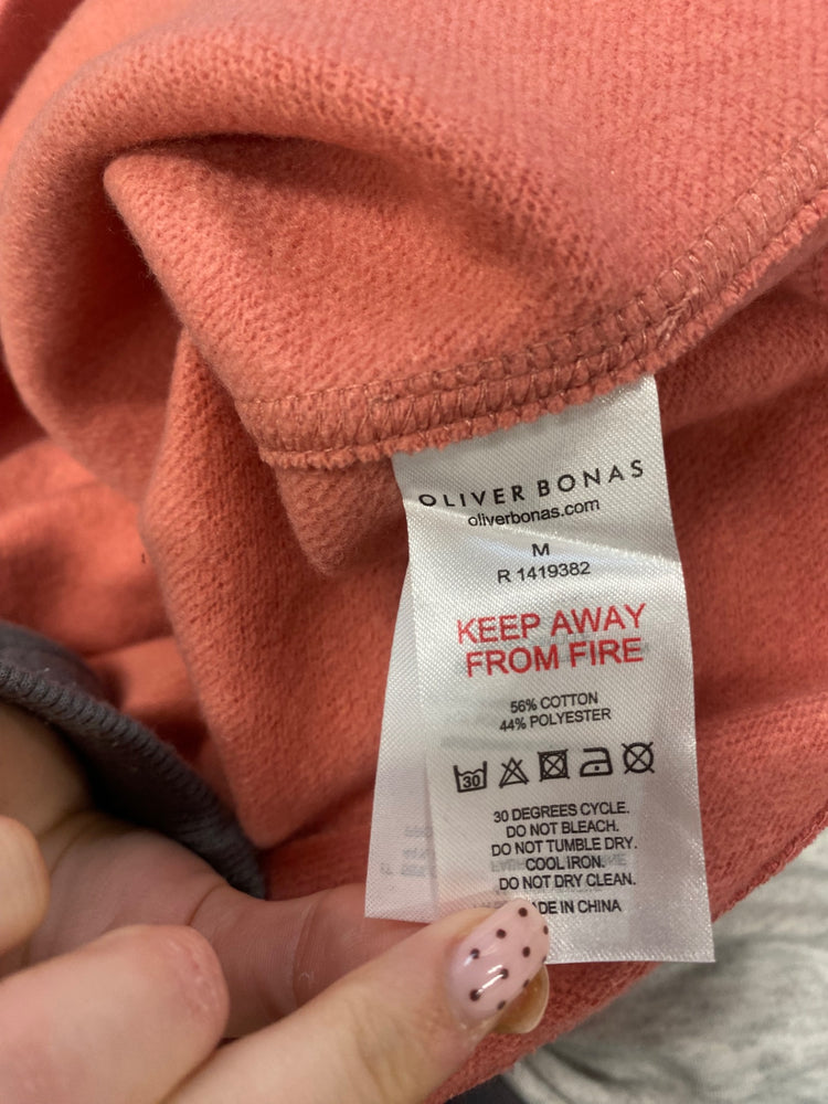 Fabulous Oliver Bonas crop sweat slouch Sweater UK M Coral KG480