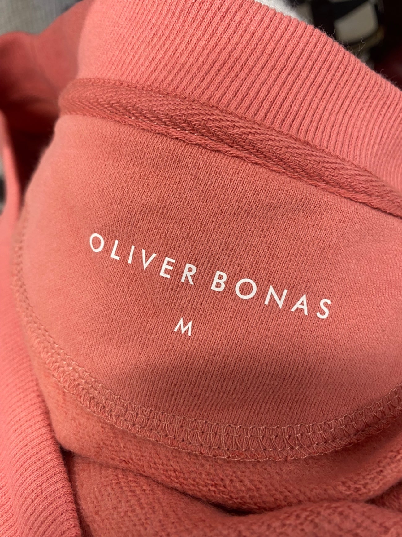 Fabulous Oliver Bonas crop sweat slouch Sweater UK M Coral KG480