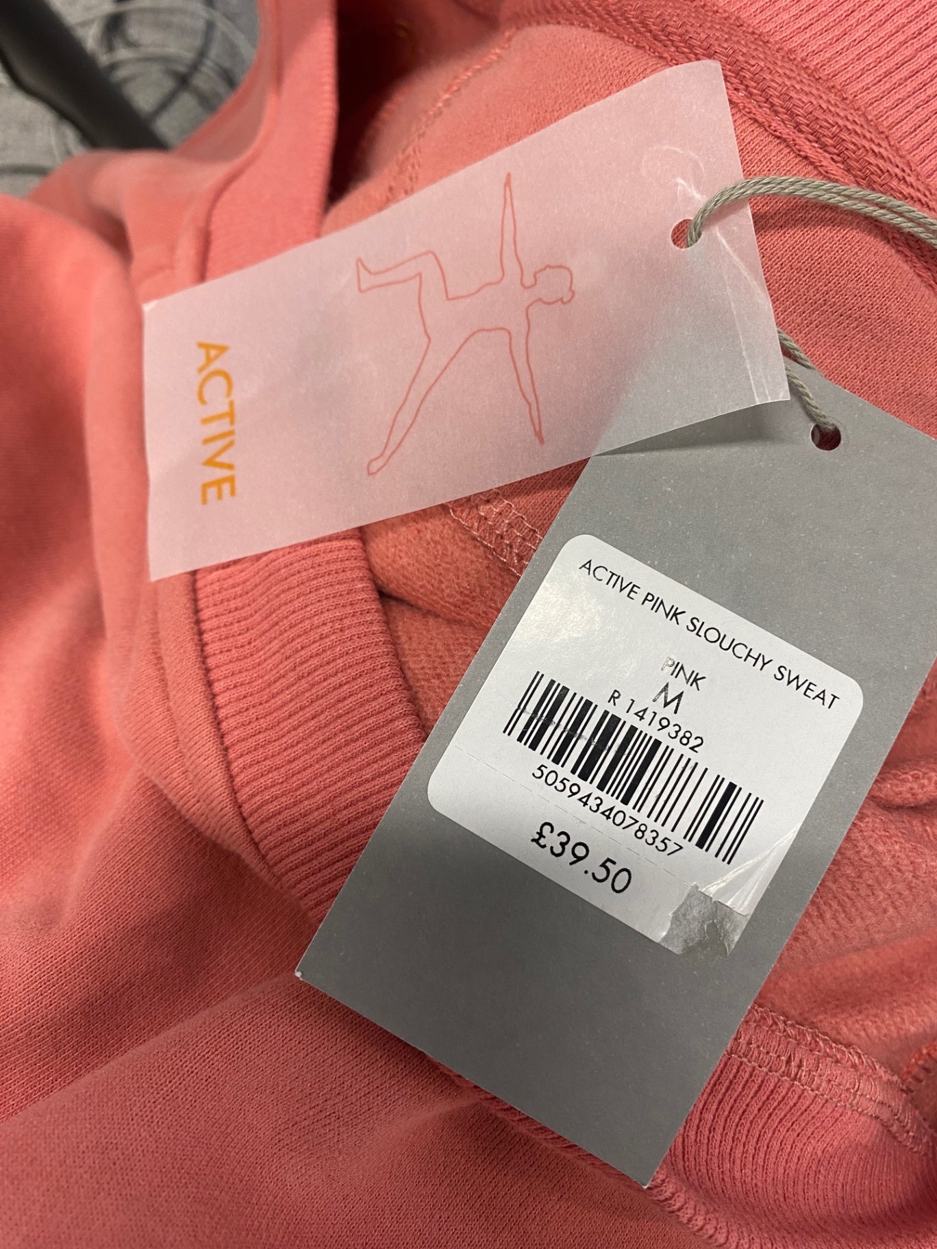 Fabulous Oliver Bonas crop sweat slouch Sweater UK M Coral KG480