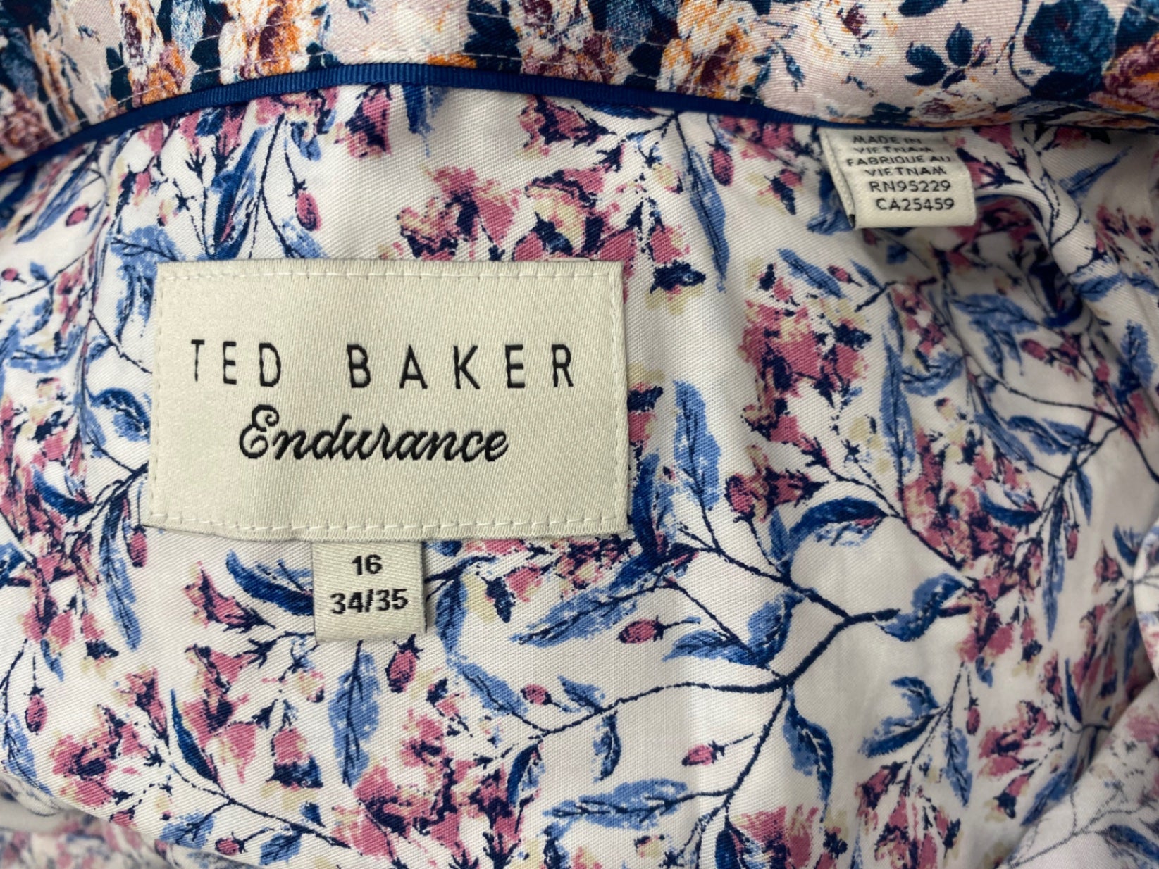 Fabulous Ted Baker Shirt UK 16 Pink blue floral jalapen KG480