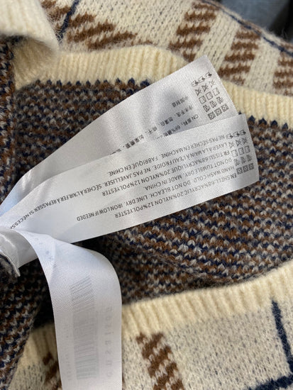 Fabulous Et Saison Brontë check sweater Skirt UkXS Beige Country chic FC481