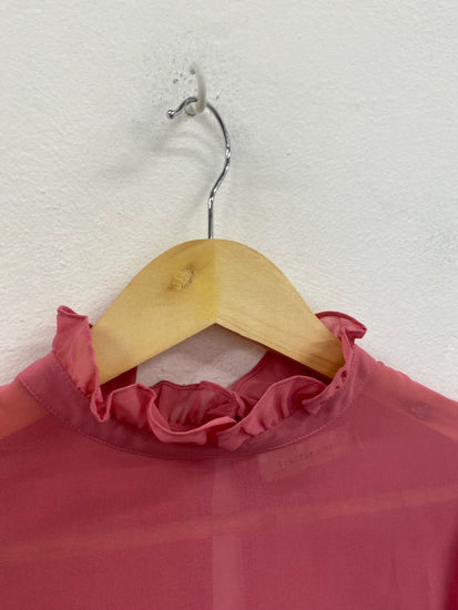 Fabulous Traffic People rose pink romantic chiffon. Blouse UKS Pink Pom Pom FC481