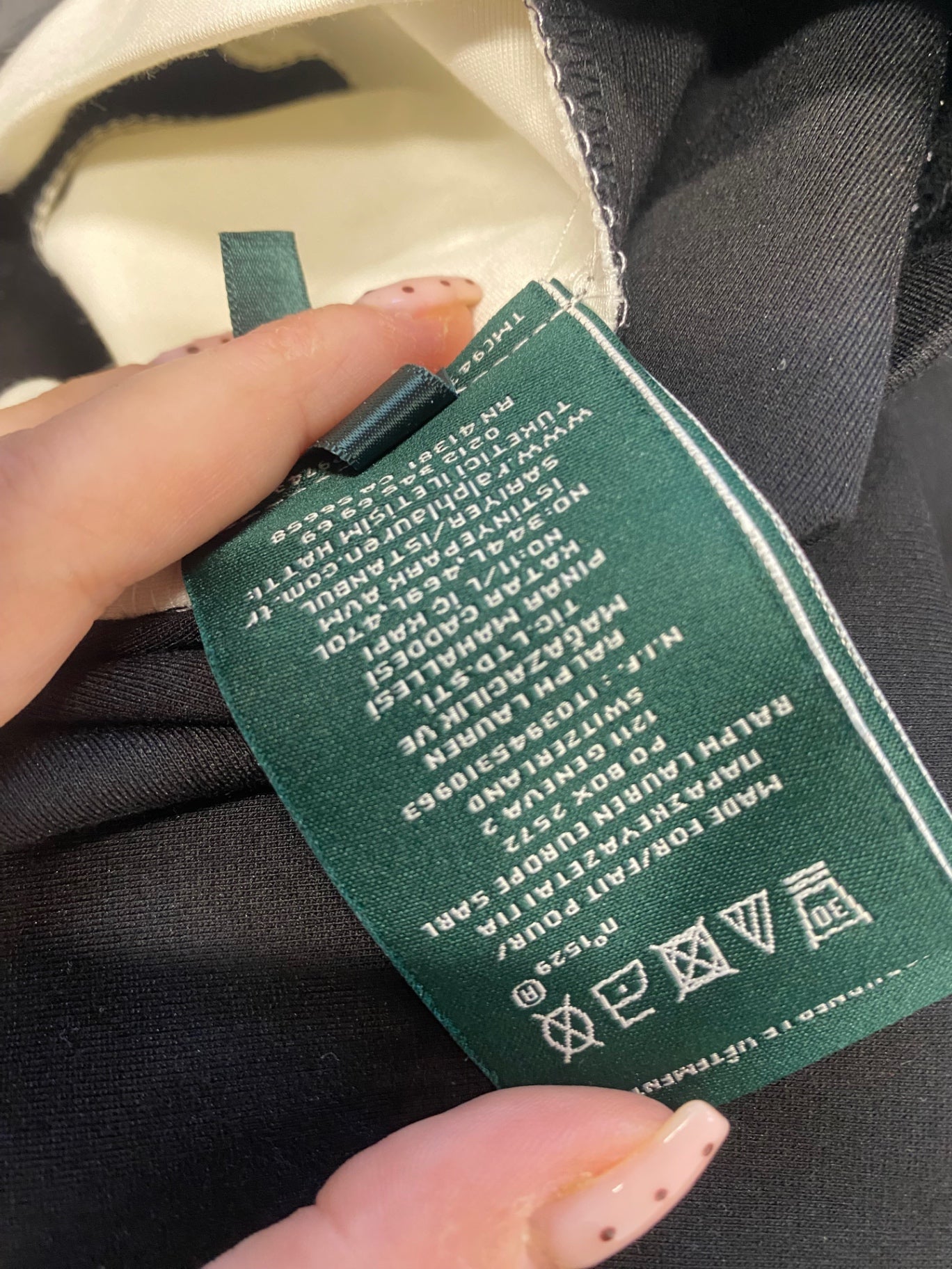 Fabulous Ralph lauren Midi Dress Uk 8 Black white bodycon ruched MK482