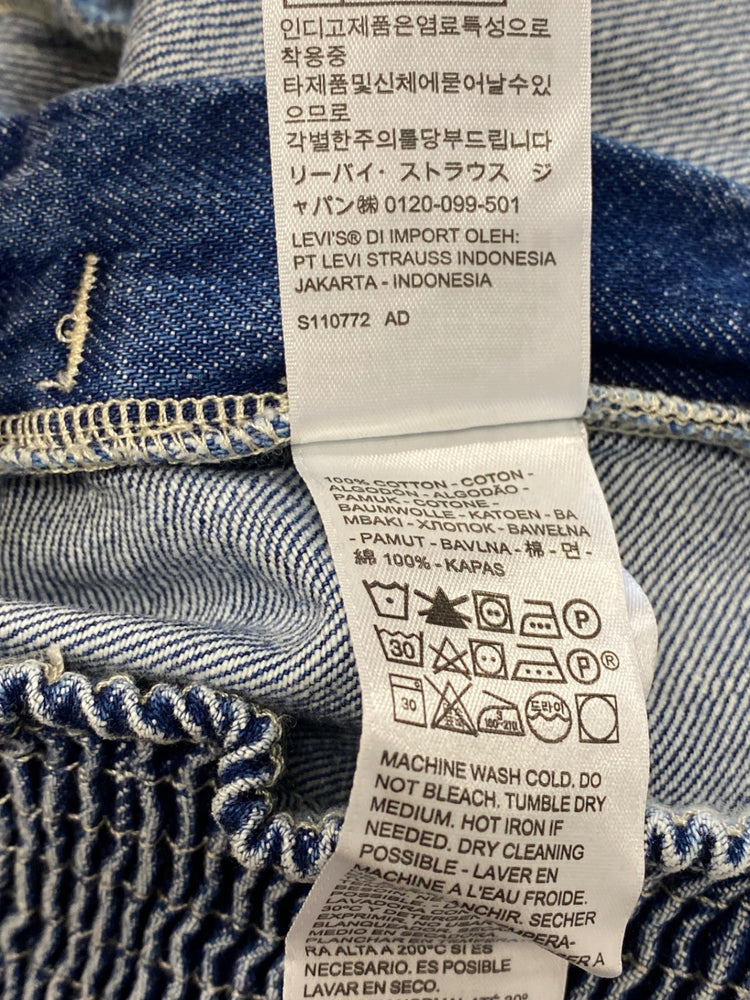 Fabulous Levi's Crop Top UK M Blue denim flare sleeve CP002