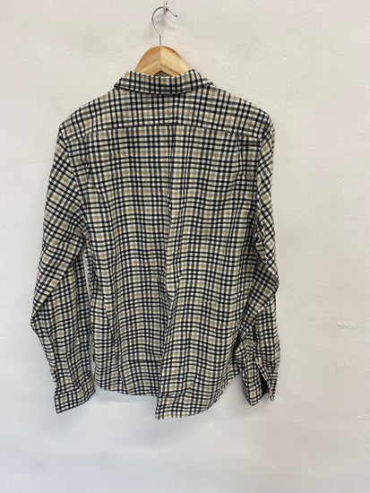 Fabulous Paul Smith Shirt UK L Beige checked tailored fit YS486