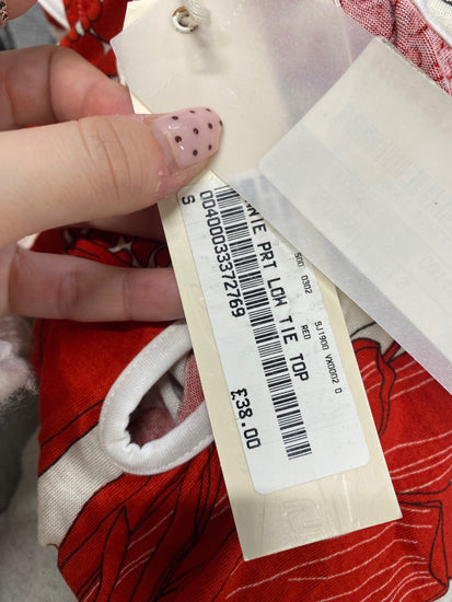 Fabulous Miss Sixty Tank Top UK S Red floral