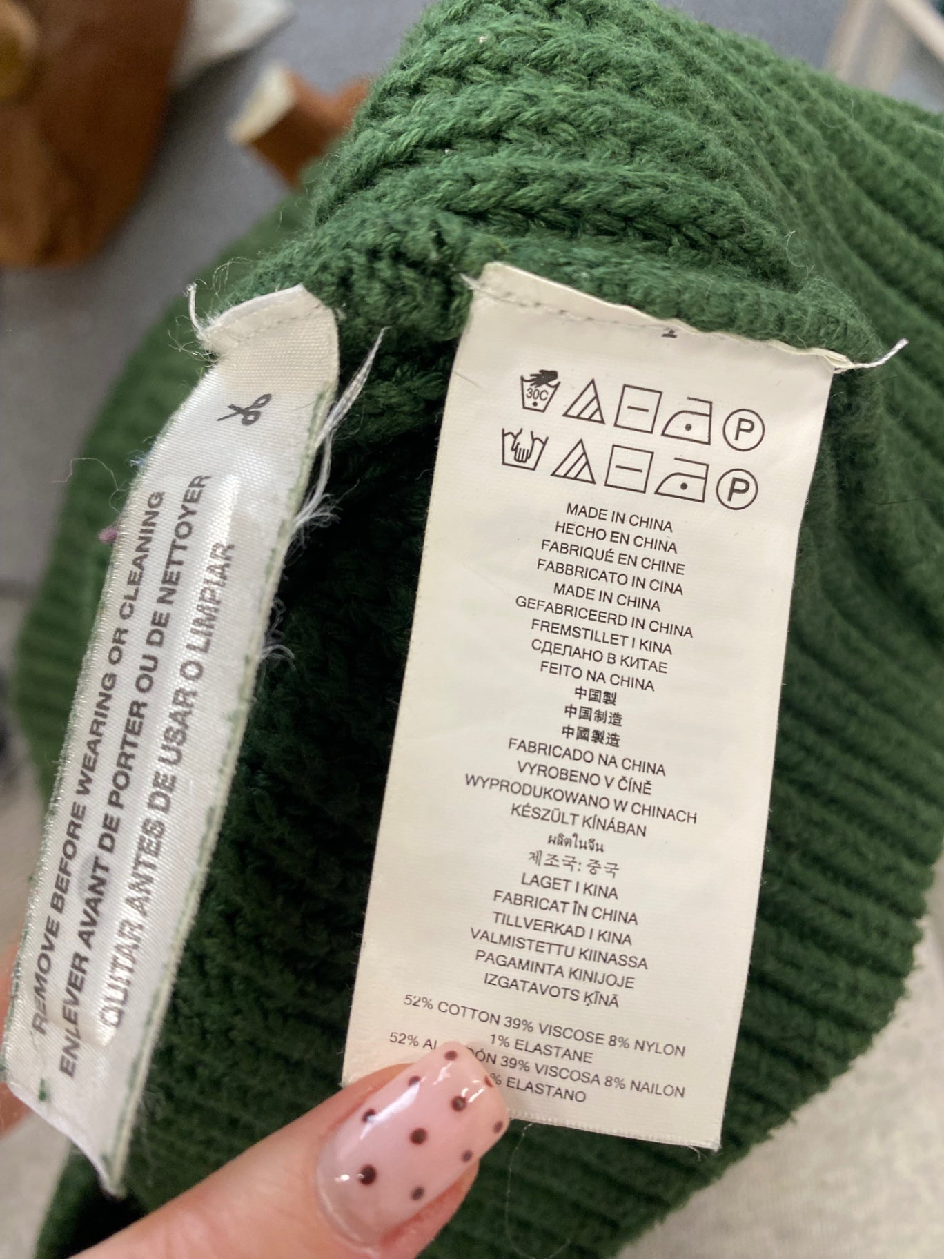 Fabulous Michael Kors Sweater UK S Green knit high neck YS486