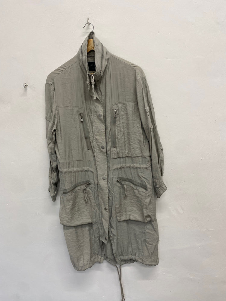 Fabulous AllSaints Agnes Parka Jacket UK S Grey CP002