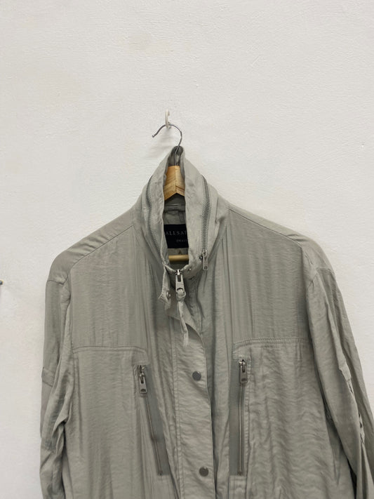 Fabulous AllSaints Agnes Parka Jacket UK S Grey CP002