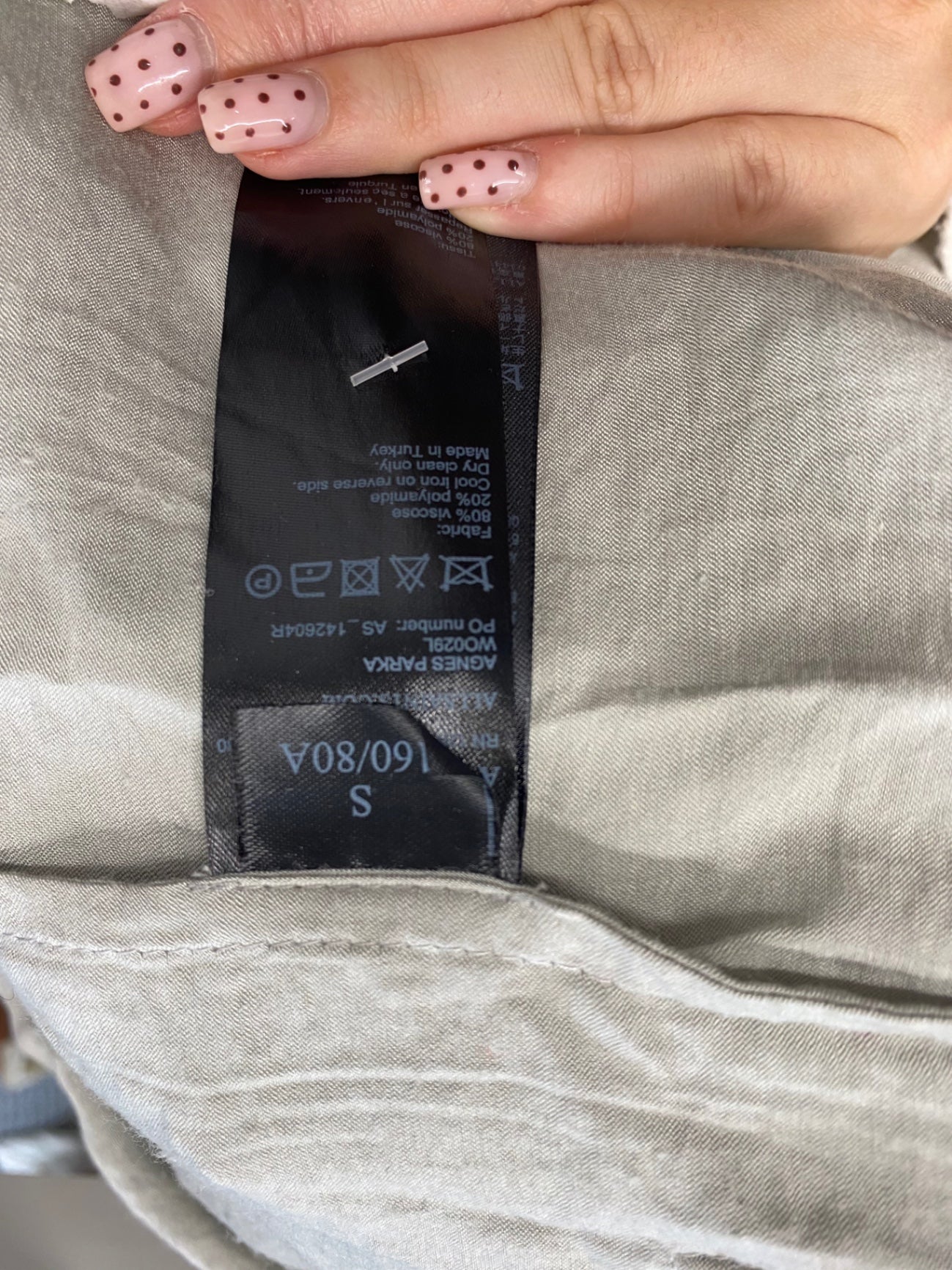 Fabulous AllSaints Agnes Parka Jacket UK S Grey CP002