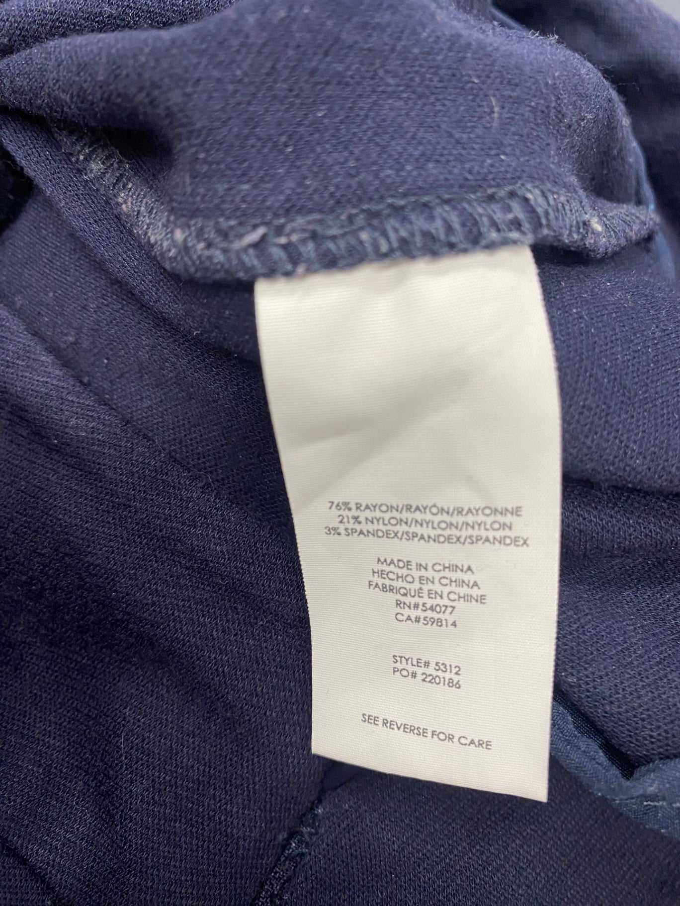 Fabulous Cabi Tailored trousers UK 12 Navy Blue EW005