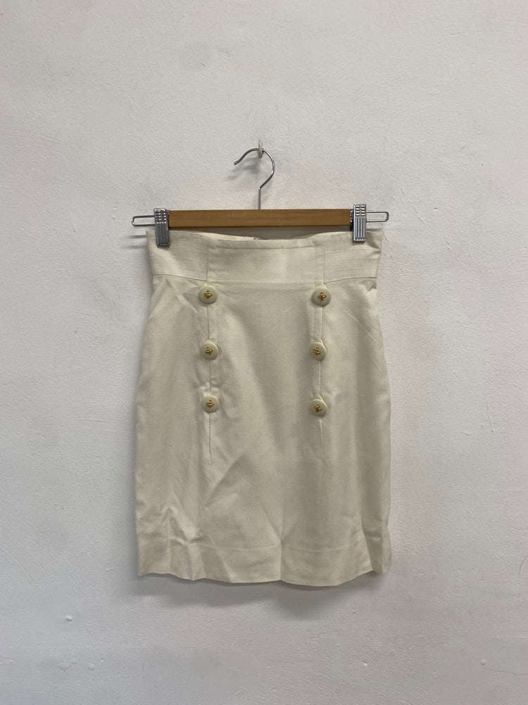 Fabulous Miss ashida Midi Skirt W 24 Cream formal YS486