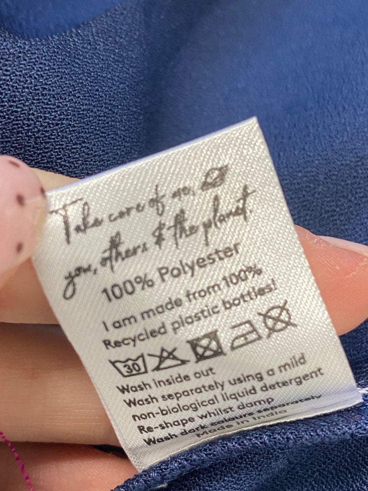 Fabulous Dancing Leopard Maxi Dress Uk 10 Navy blue shirt FH003