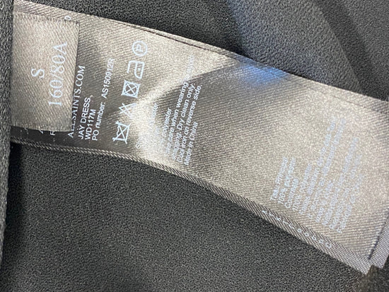 Fabulous All Saints jay floaty Midi Dress UK S Black YS486