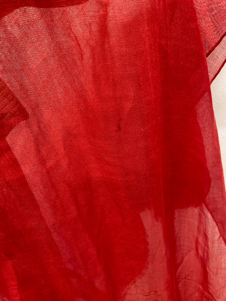 Fabulous Moschino Scarf One size Red teddy silk wool YS486