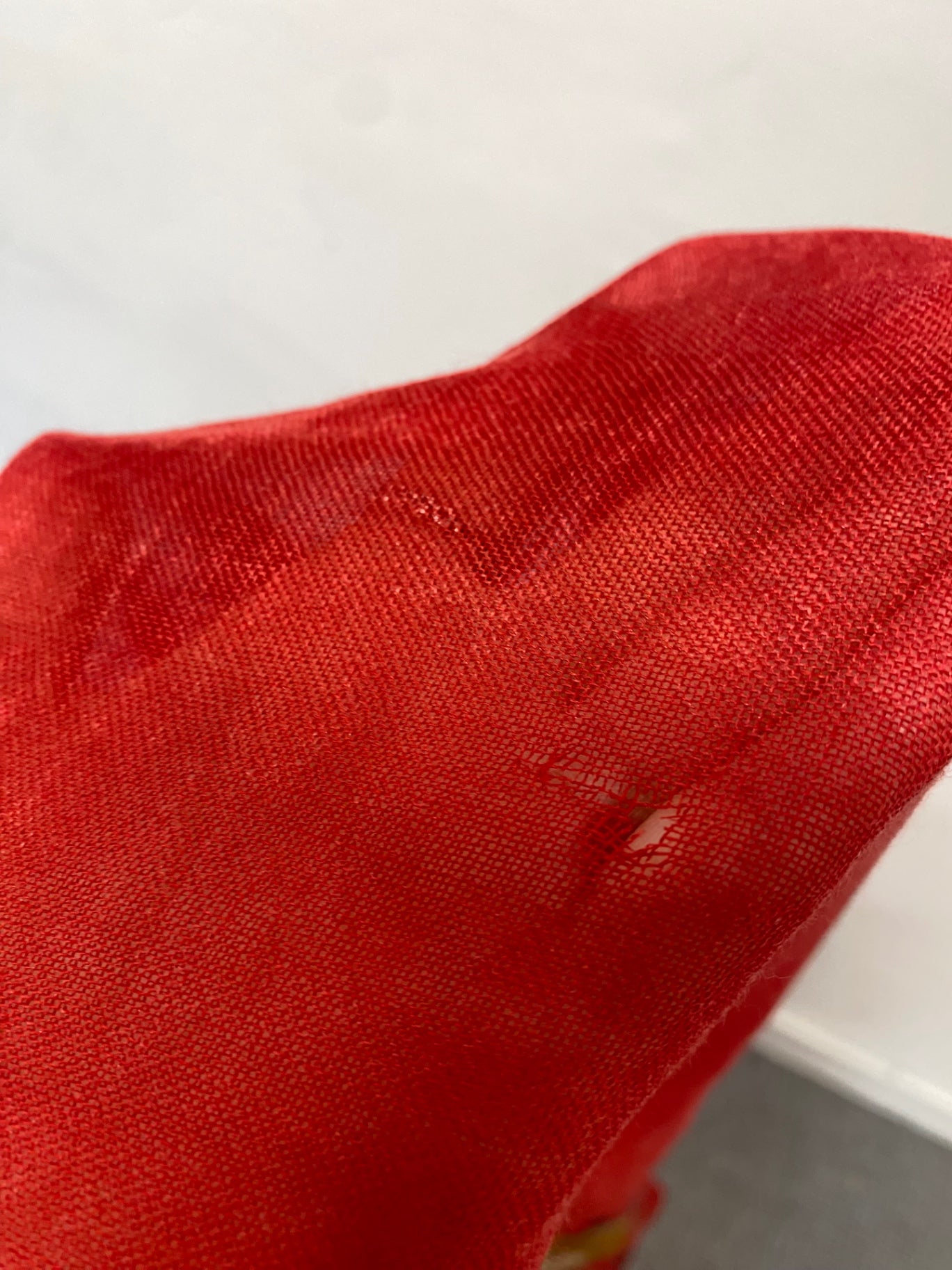 Fabulous Moschino Scarf One size Red teddy silk wool YS486