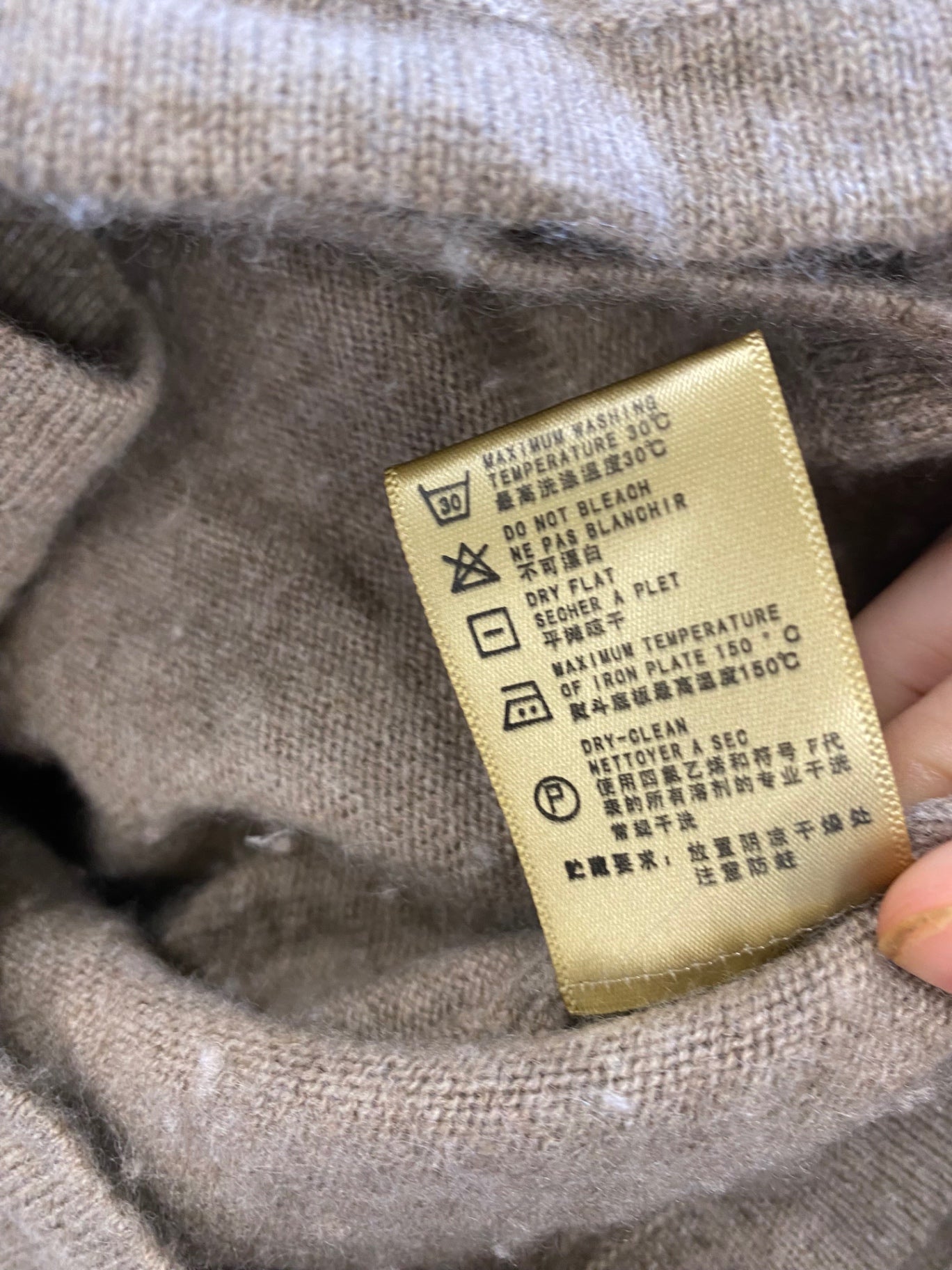 Fabulous OMR Cashmere super soft Dress UKS Taupe FH003