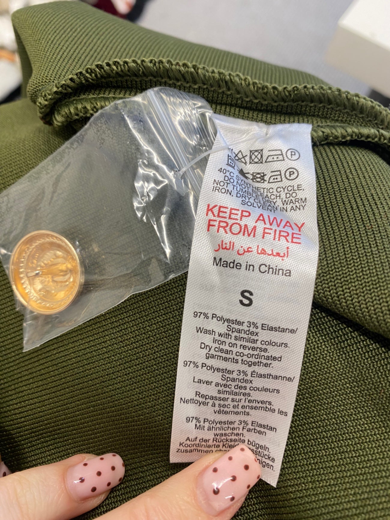 Fabulous Karen Millen Midi Dress UK S Olive military green FH003