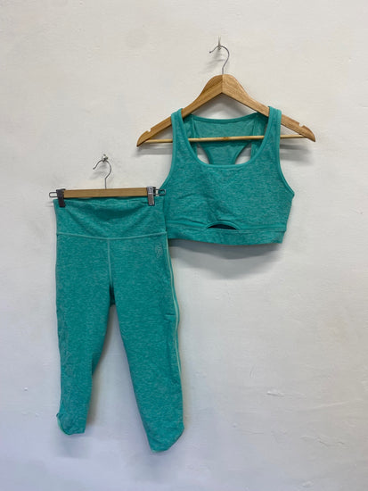 Fabulous Peloton Gym Co-ord UK M Blue active FH003