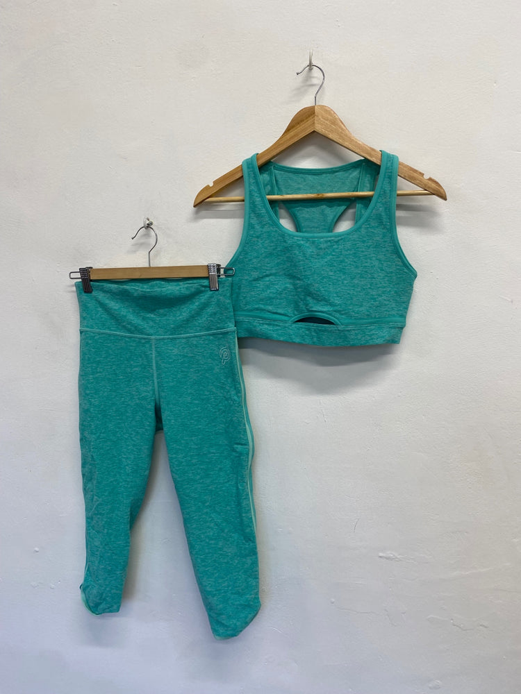 Fabulous Peloton Gym Co-ord UK M Blue active FH003