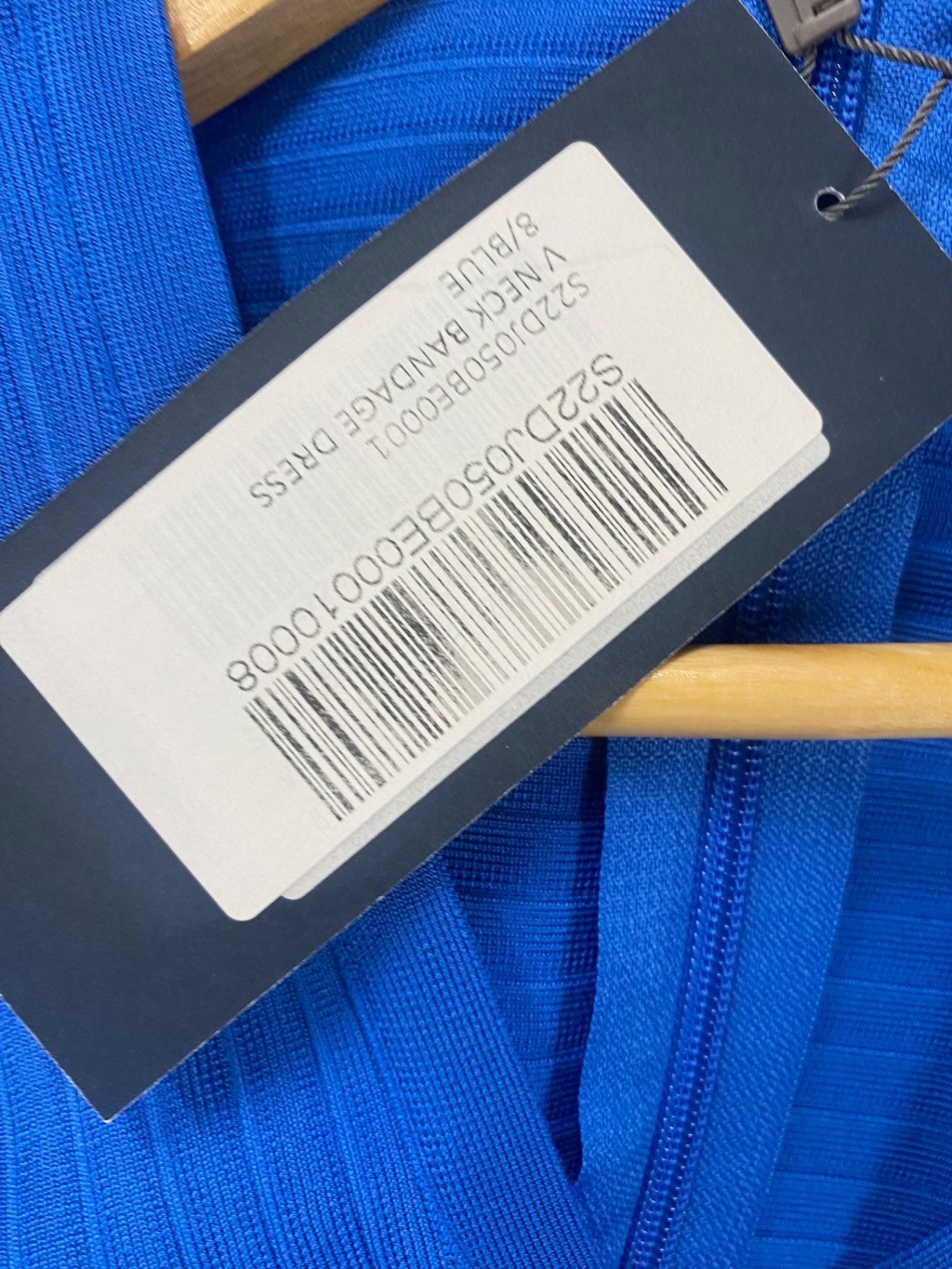 Fabulous Sosandar bandange bodycon Dress UK8 Blue Sexy FH003