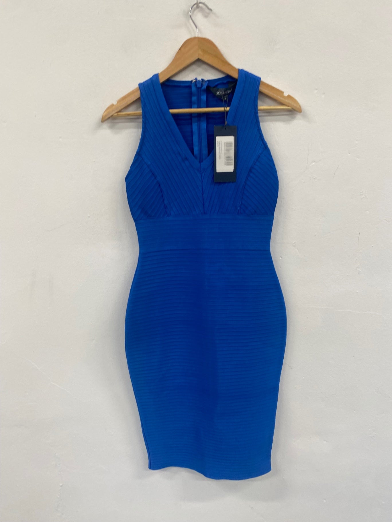 Fabulous Sosandar bandange bodycon Dress UK8 Blue Sexy FH003