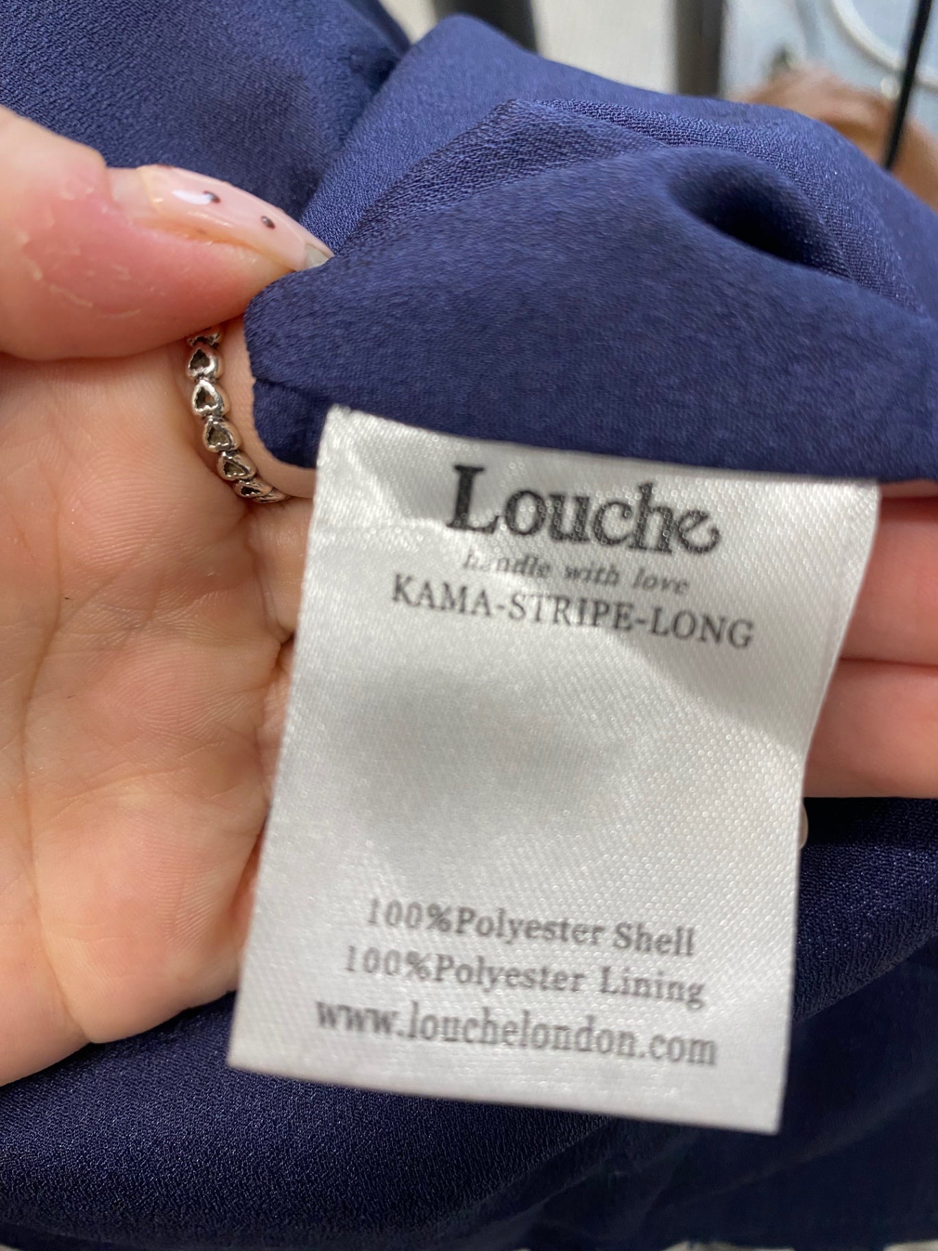 Fabulous Louche Midi Skirt UK 12 Navy striped JV001