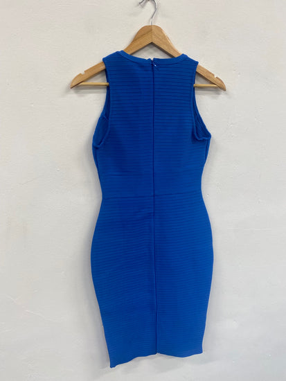 Fabulous Sosandar bandange bodycon Dress UK8 Blue Sexy FH003