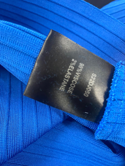 Fabulous Sosandar bandange bodycon Dress UK8 Blue Sexy FH003