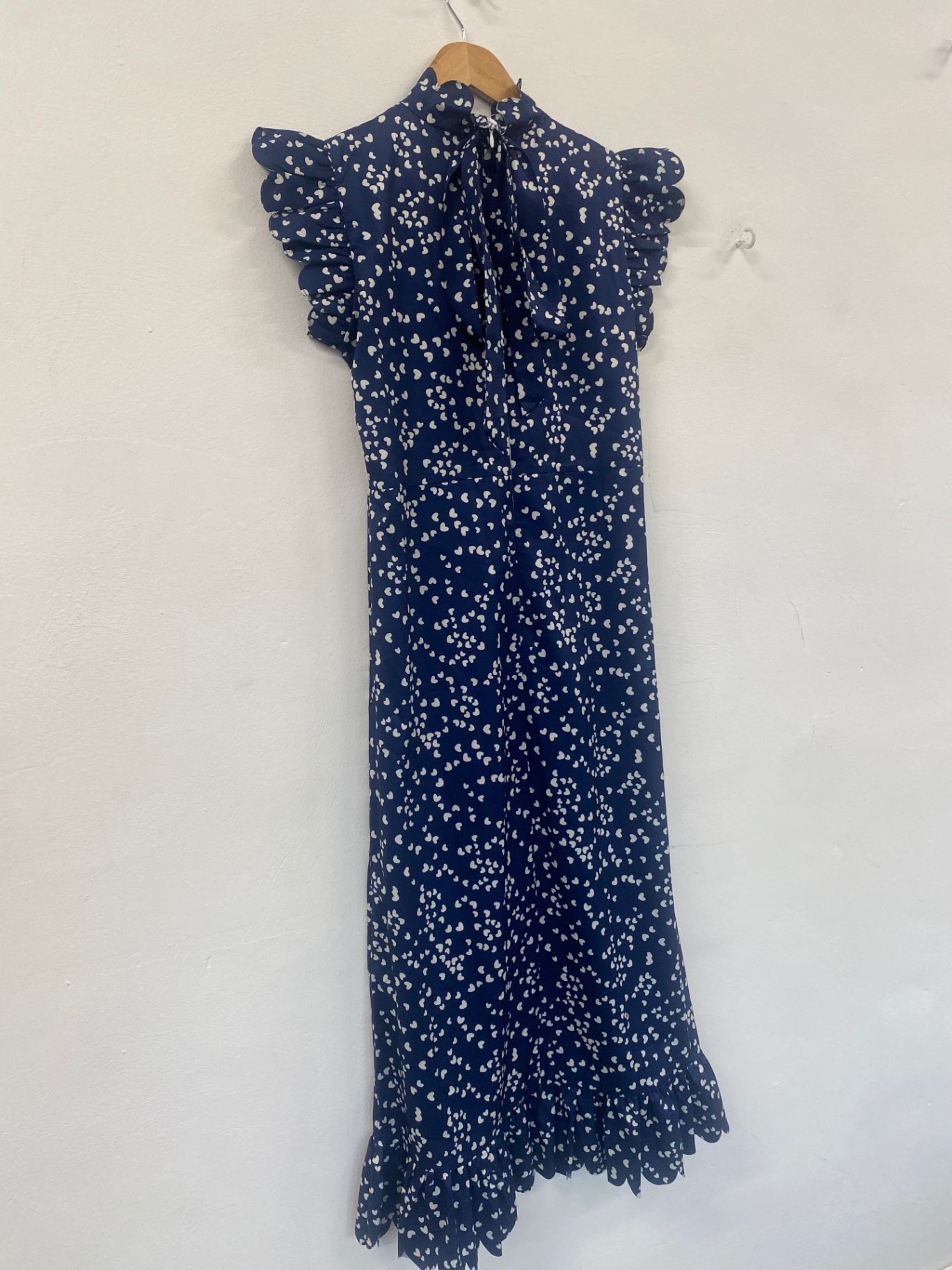 Fabulous Anne Louise boutique pin up retro Dress UK8 Navy blue FH003