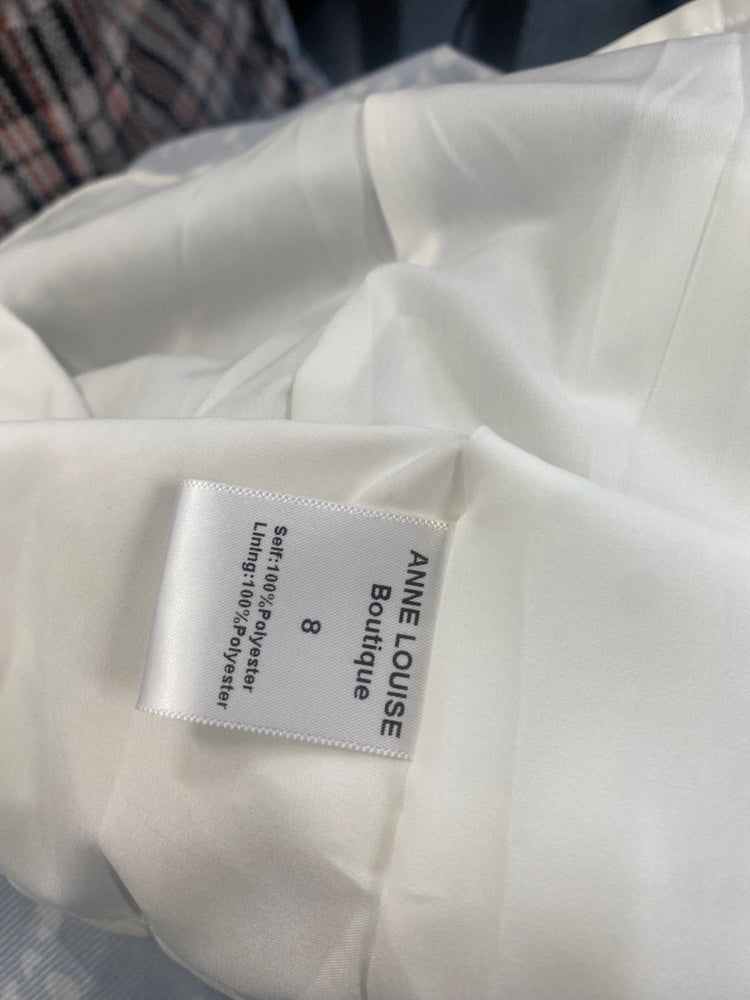 Fabulous Anne Louise boutique pin up retro Dress UK8 Navy blue FH003