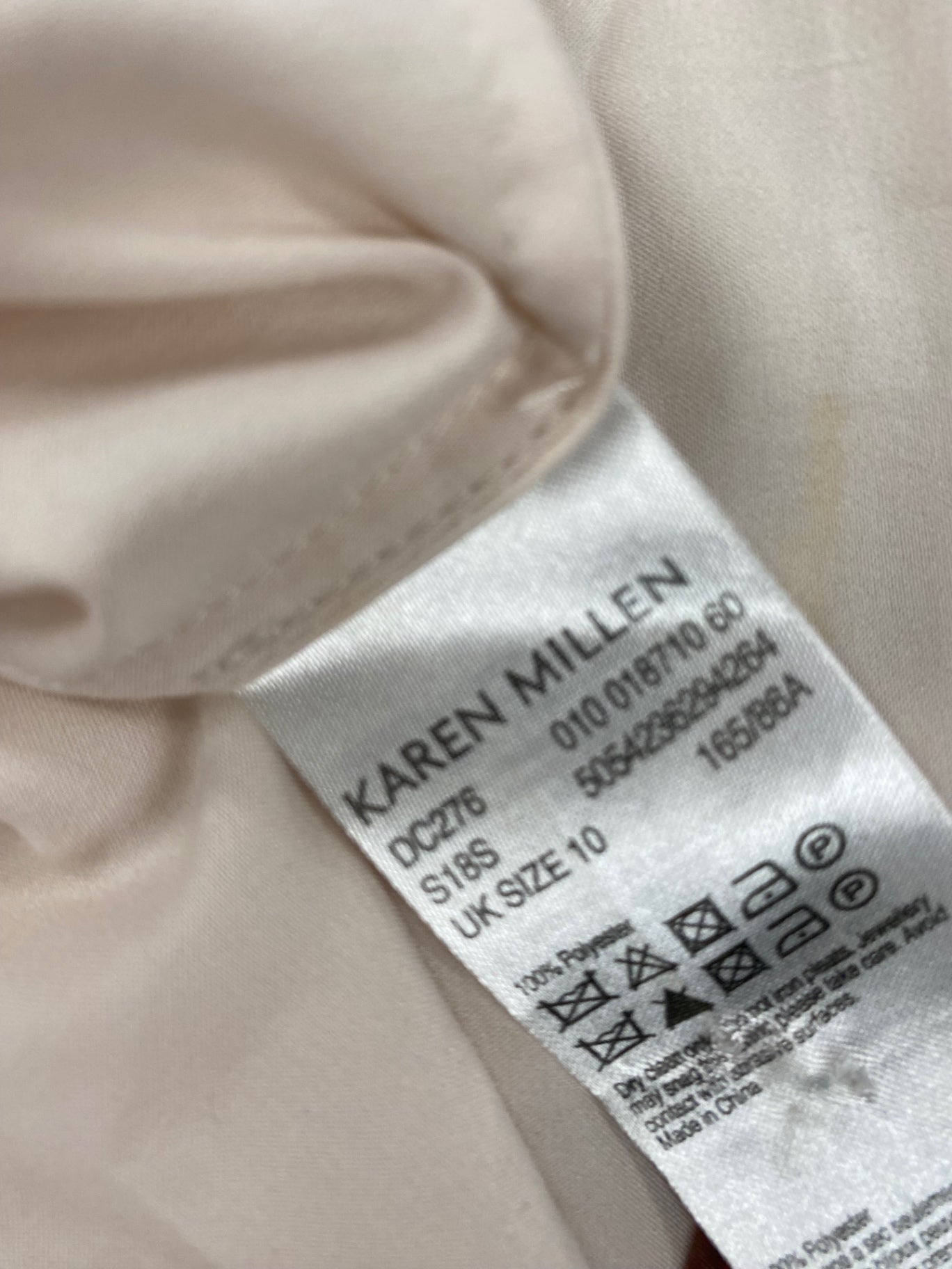 Fabulous Karen Millen Ascot Dress UK10 Blush floral occasion Event FH003