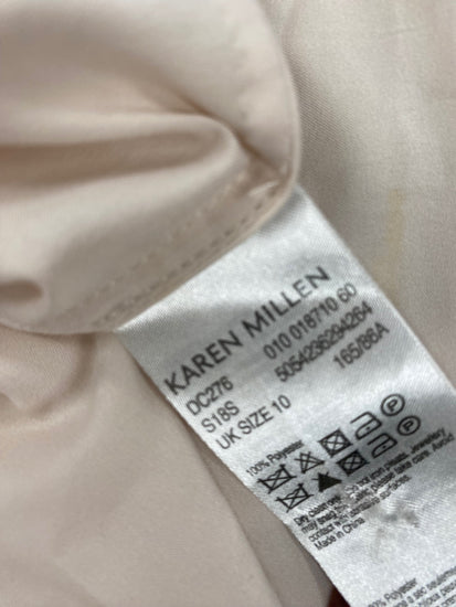 Fabulous Karen Millen Ascot Dress UK10 Blush floral occasion Event FH003