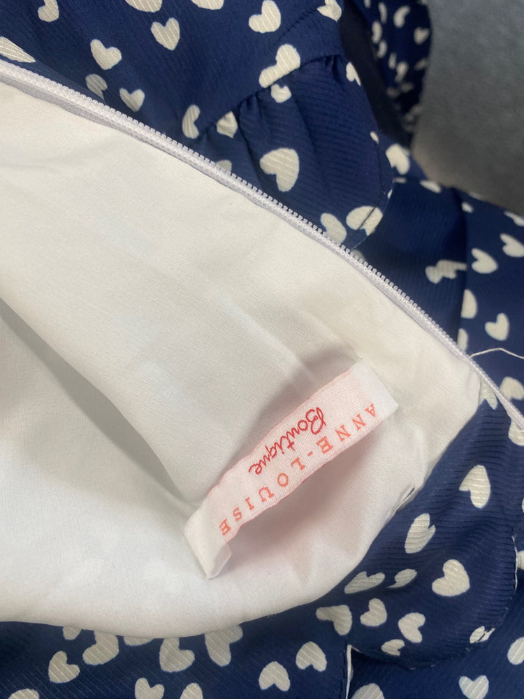 Fabulous Anne Louise boutique pin up retro Dress UK8 Navy blue FH003