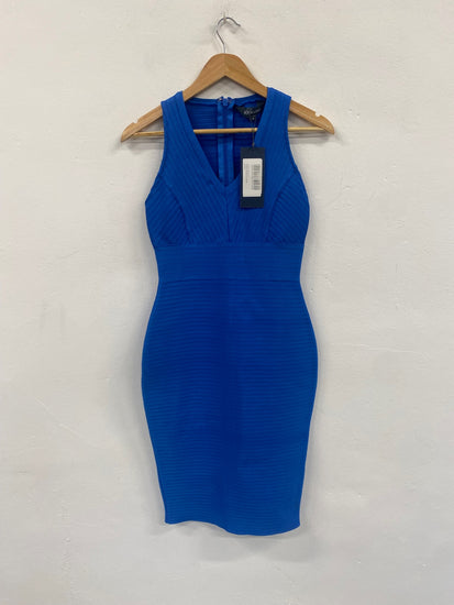 Fabulous Sosandar bandange bodycon Dress UK8 Blue Sexy FH003