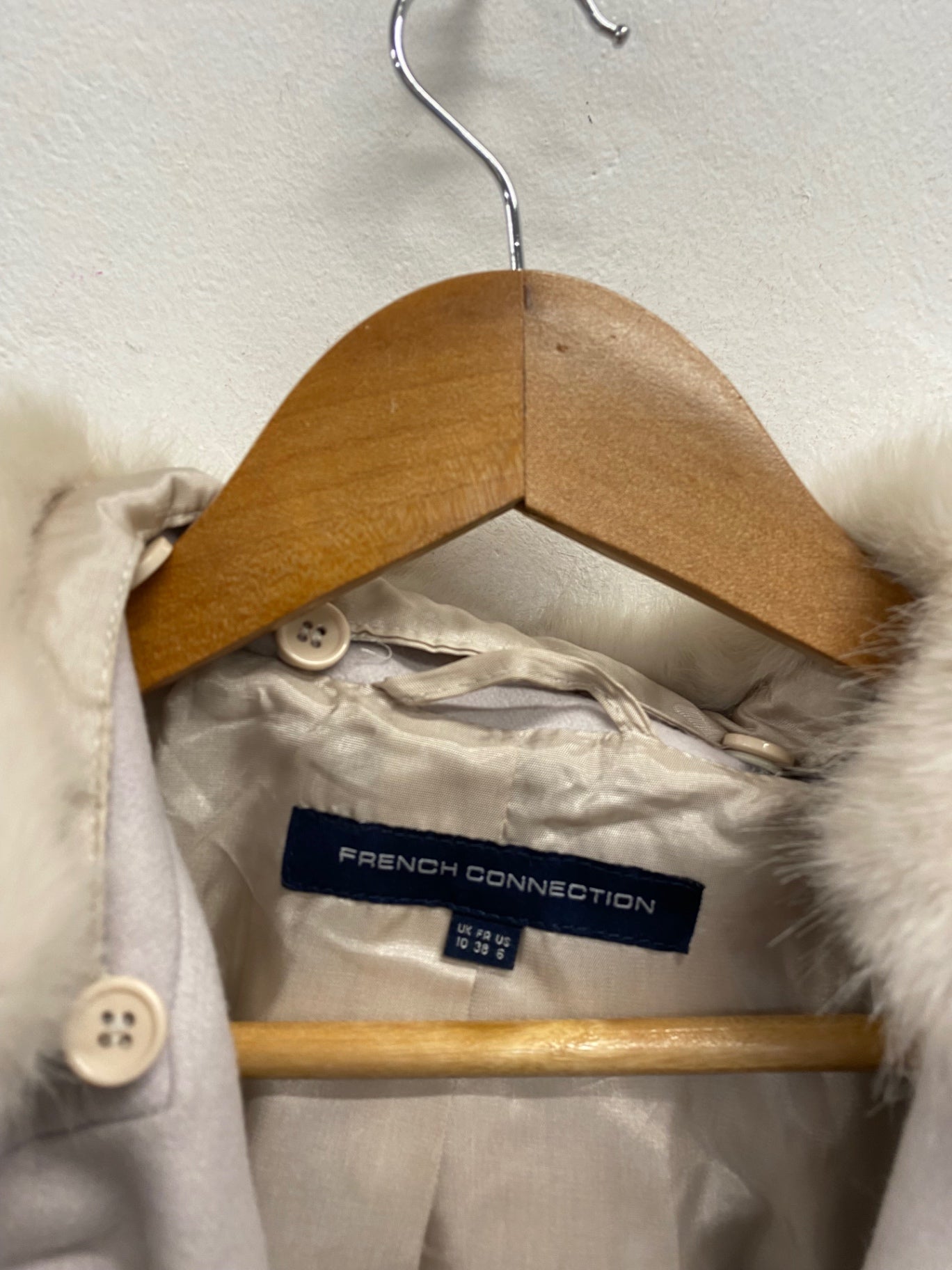 Fabulous French Connection Pea jacket UK 10 Lilac crop GM485