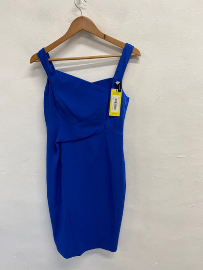 Fabulous Karen Millen Midi Dress UK 12 Blue special occasion GM485