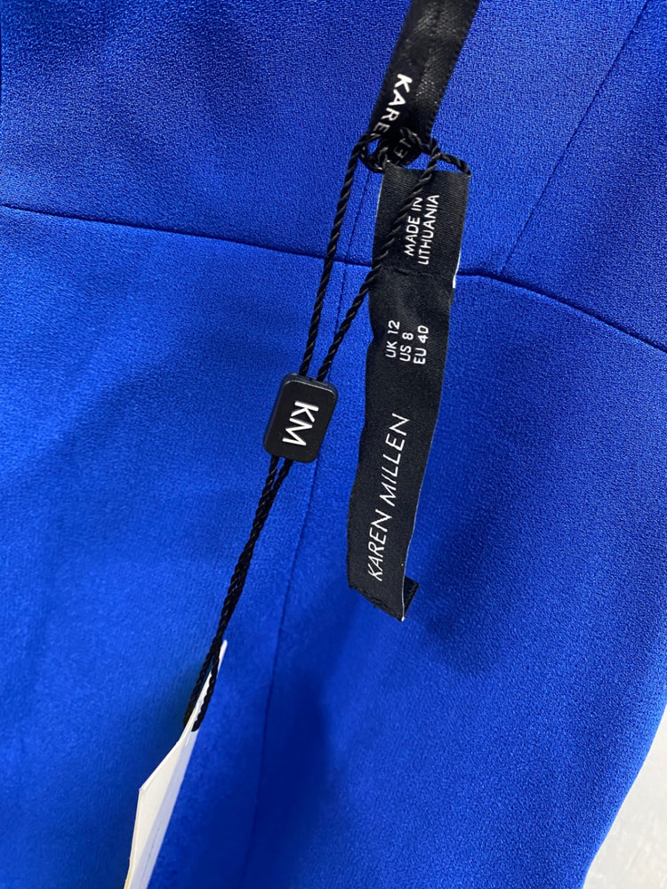 Fabulous Karen Millen Midi Dress UK 12 Blue special occasion GM485